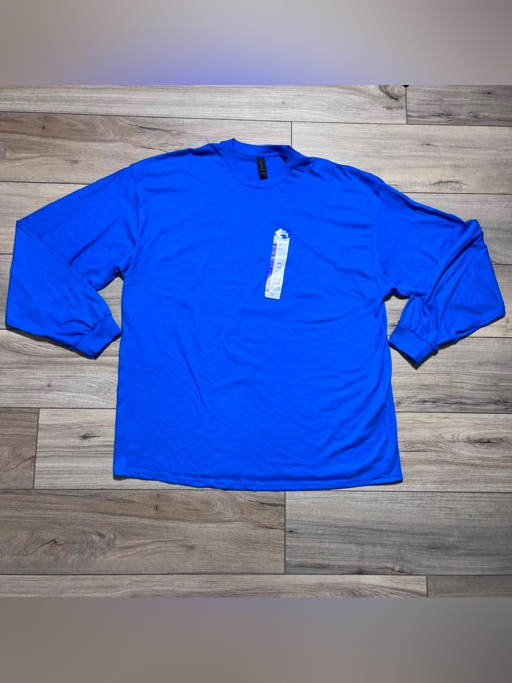 Gildan Men's Heavy Cotton Long Sleeve Crew Neck T-Shirt Size 2XL Royal Blue